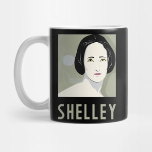 SHELLEY - Queen of Science Fiction Mary Shelly portrait in 80's retro pop art style Mug